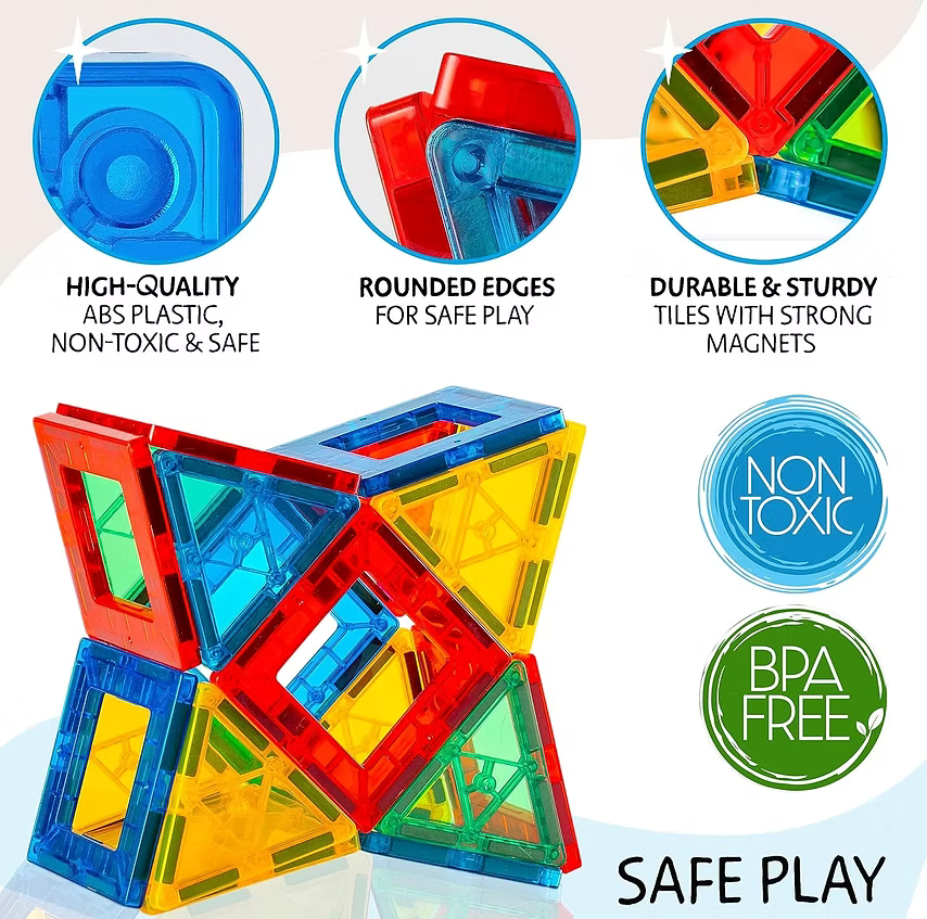 Magnetic Tiles 150 PCS XL Set with Storage Bag