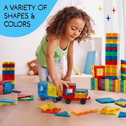 Magnetic Tiles 240 PCS XL Set with Storage Bag