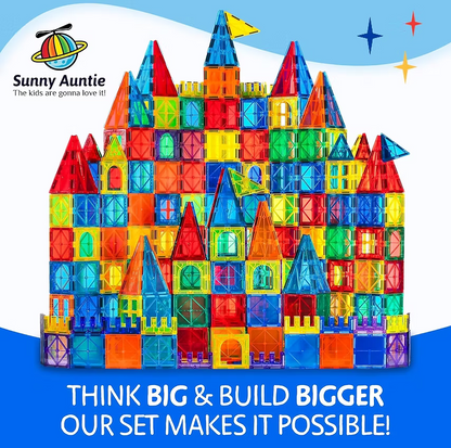 Magnetic Tiles 150 PCS XL Set with Storage Bag