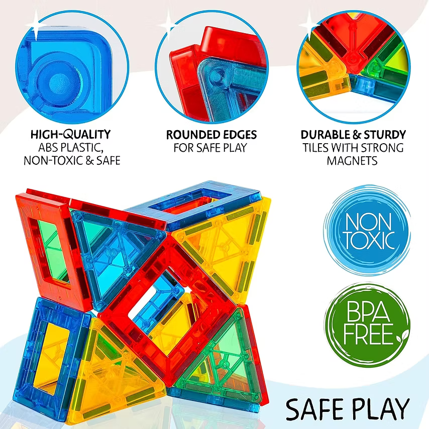 Magnetic Tiles 240 PCS XL Set with Storage Bag